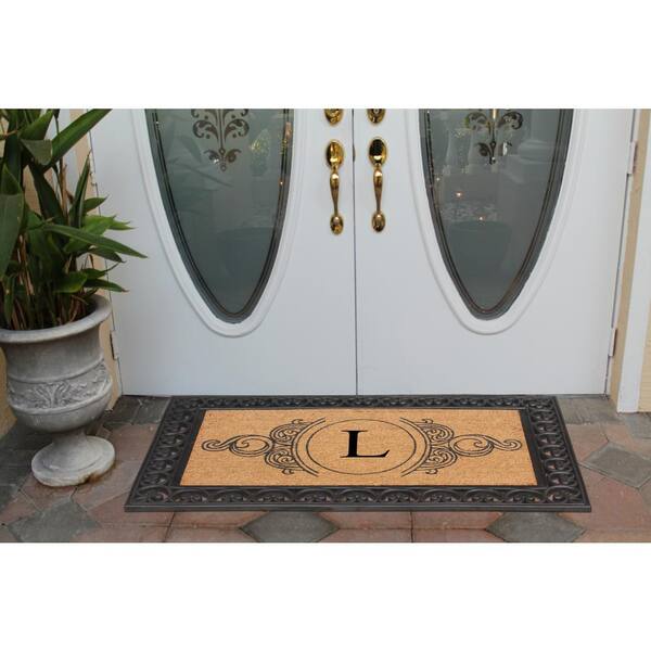 Racetrack Gray 30 in. x 47 in. Rubber Backed Door Mat