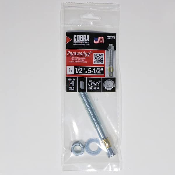 1/2 in. x 5-1/2 in. Parawedge Anchor (1-Pack)