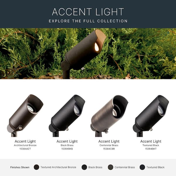KICHLER Low Voltage 6 in. Textured Architectural Bronze Hardwired