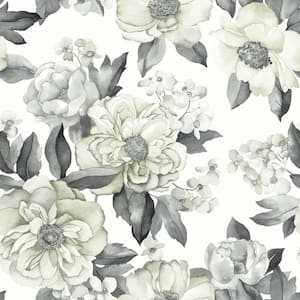 28.18 sq. ft. Watercolor Floral Bouquet Peel and Stick Wallpaper