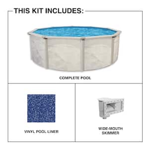 Independence 18 ft. Round 52 in. D Metal Wall Above Ground Hard Side Pool Package