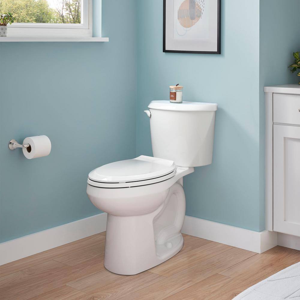 White Vitreous China Elongated Chair Height Toilet Bowl