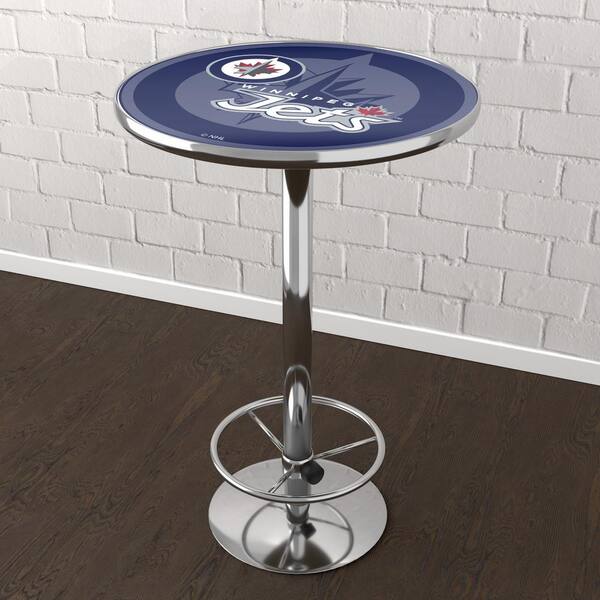 Winnipeg Jets Watermark Blue 42 in. Bar Table NHL11WJWMHD The Home