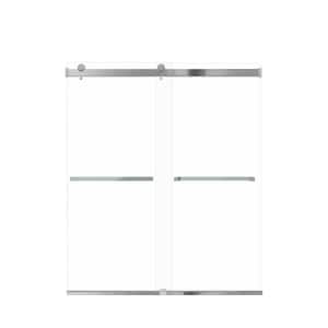 Brianna 60 in. W x 70 in. H Sliding Frameless Shower Door in Polished Chrome with Clear Glass