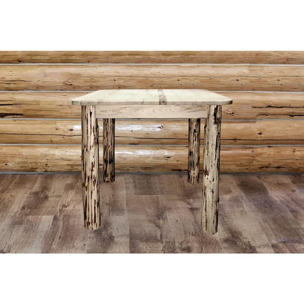 MONTANA WOODWORKS Montana Collection Pine Wood 45 in. 4-Legs Square Dining Table, Seats 4, Ready to Finish
