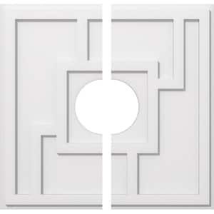 1 in. P X 9 in. C X 26 in. OD X 7 in. ID Knox Architectural Grade PVC Contemporary Ceiling Medallion, Two Piece