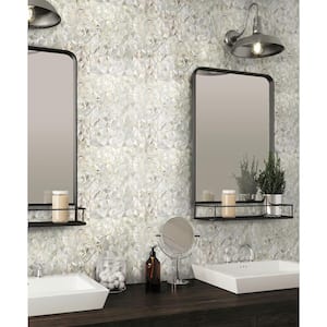 White 11.8 in. x 11.8 in. Pearl Polished Natural Shell Mosaic Tile (19.34 sq. ft./Case)