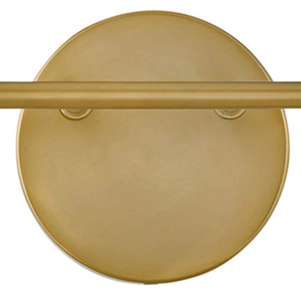 Percy Transitional 2-Light Vanity in Lacquered Brass with Clear Glass