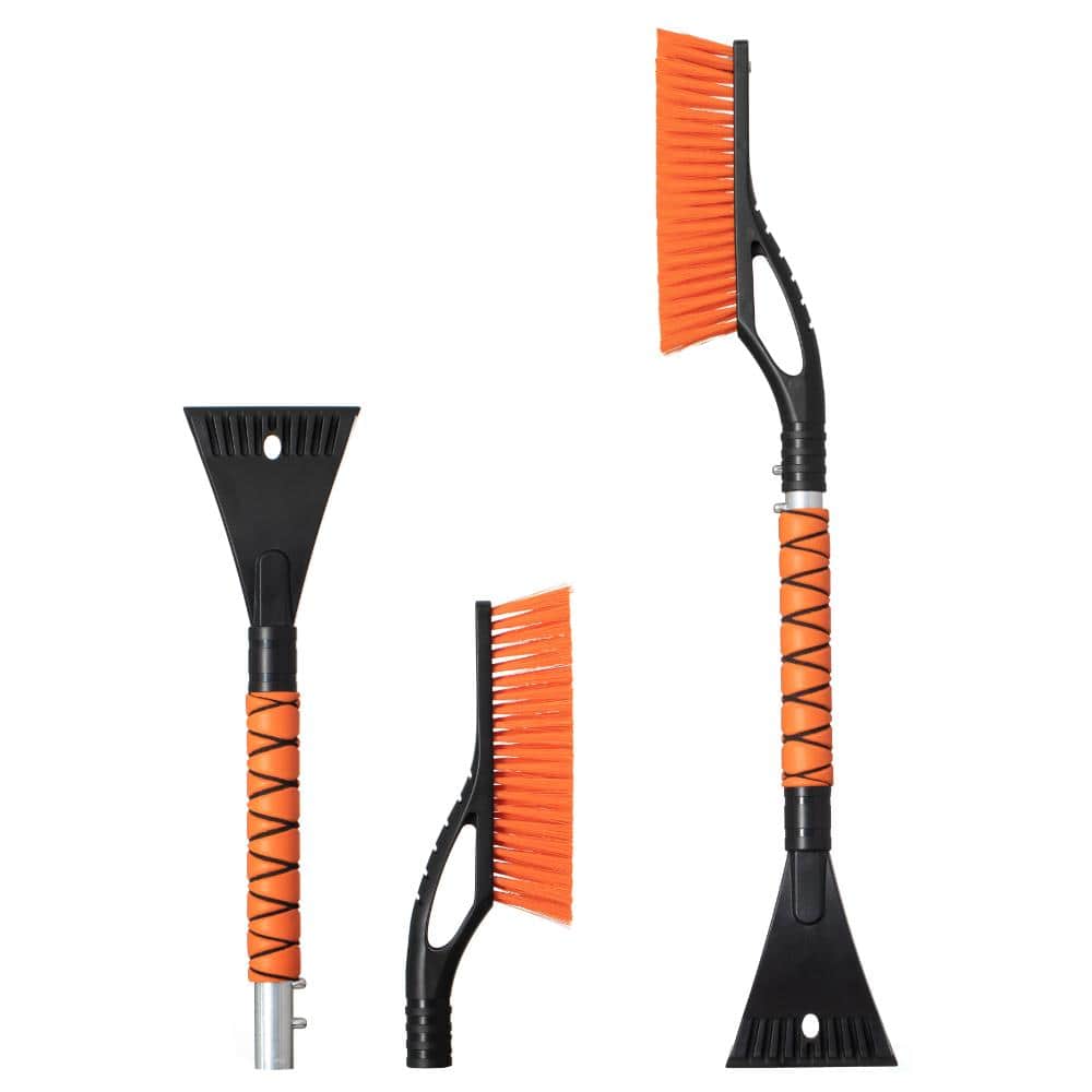 "27"" Aluminum Snow Brush and Ice Scraper 2-in-1 Detachable Winter Car Snow Tool with Non-Slip Handle Scratch-Free, Orange" price history on PriceWatchPro