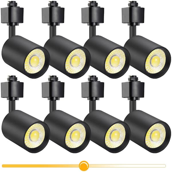 10W LED Track Lighting Heads for H Type Track, 3000K Warm White 800 lm 24° Beam CRI 90 Black 8 Pack Dimmable