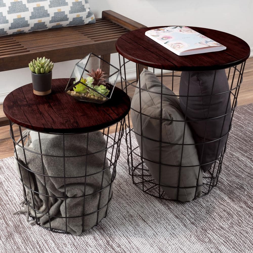 End table with blanket storage sales