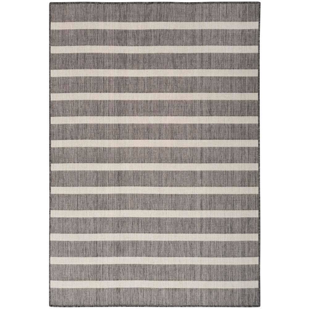 Positano Charcoal Ivory 4 ft. x 6 ft. Stripes Contemporary Area Rug price history on PriceWatchPro