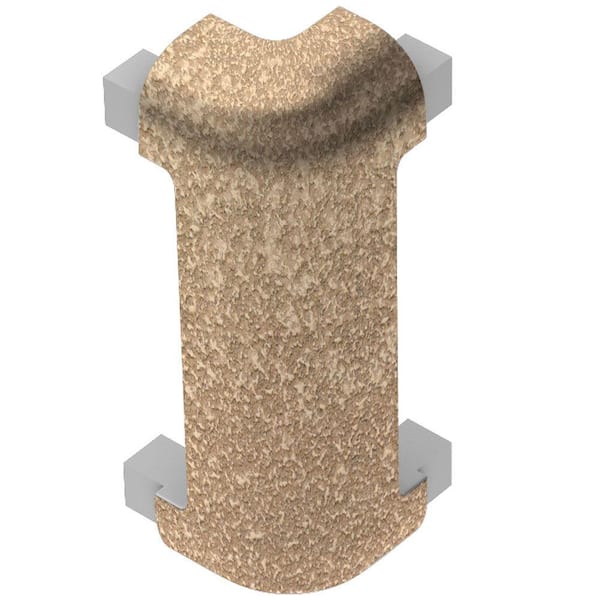 Schluter Rondec-CT Beige Textured Color-Coated Aluminum 3/8 in. x 1-31/32 in. Metal 90° Outside Corner