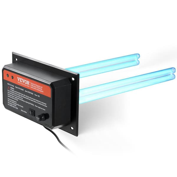 250 sq ft HEPA in White Air Purifier Whole House 72W 16inch UV Light in Duct for Ac Systems