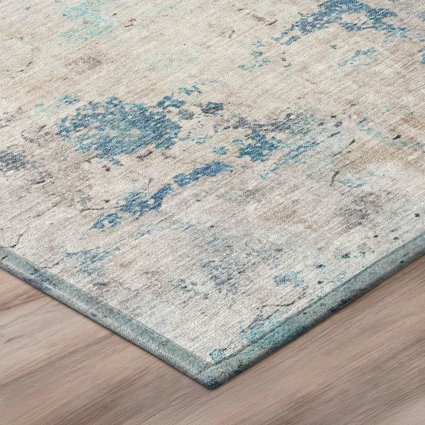 Chantille Machine Washable Indoor/Outdoor Abstract ACN2869 Blue 8 ft. x 10 ft. Area Rug