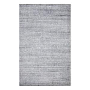 Harbor Contemporary Solid Heather 8 ft. x 10 ft. Hand-Knotted Area Rug
