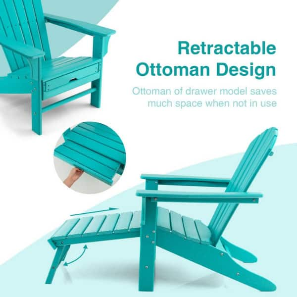 Turquoise chair best sale with ottoman