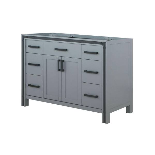 Lexora Ziva 48 in W x 22 in D Dark Grey Bath Vanity without Top