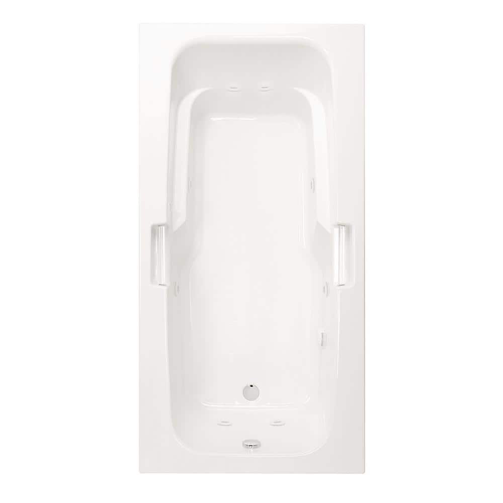 Montrose 72 in. x 36 in Acrylic Drop-In Whirlpool Reversible Drain Rectangu