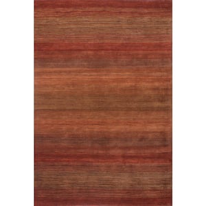 Contempo Rust 9 ft. x 12 ft. (8'6" x 11'6") Solid Contemporary Area Rug