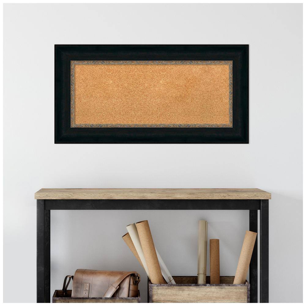 Paragon Bronze Framed Natural Cork Bulletin Board 37" x 19"