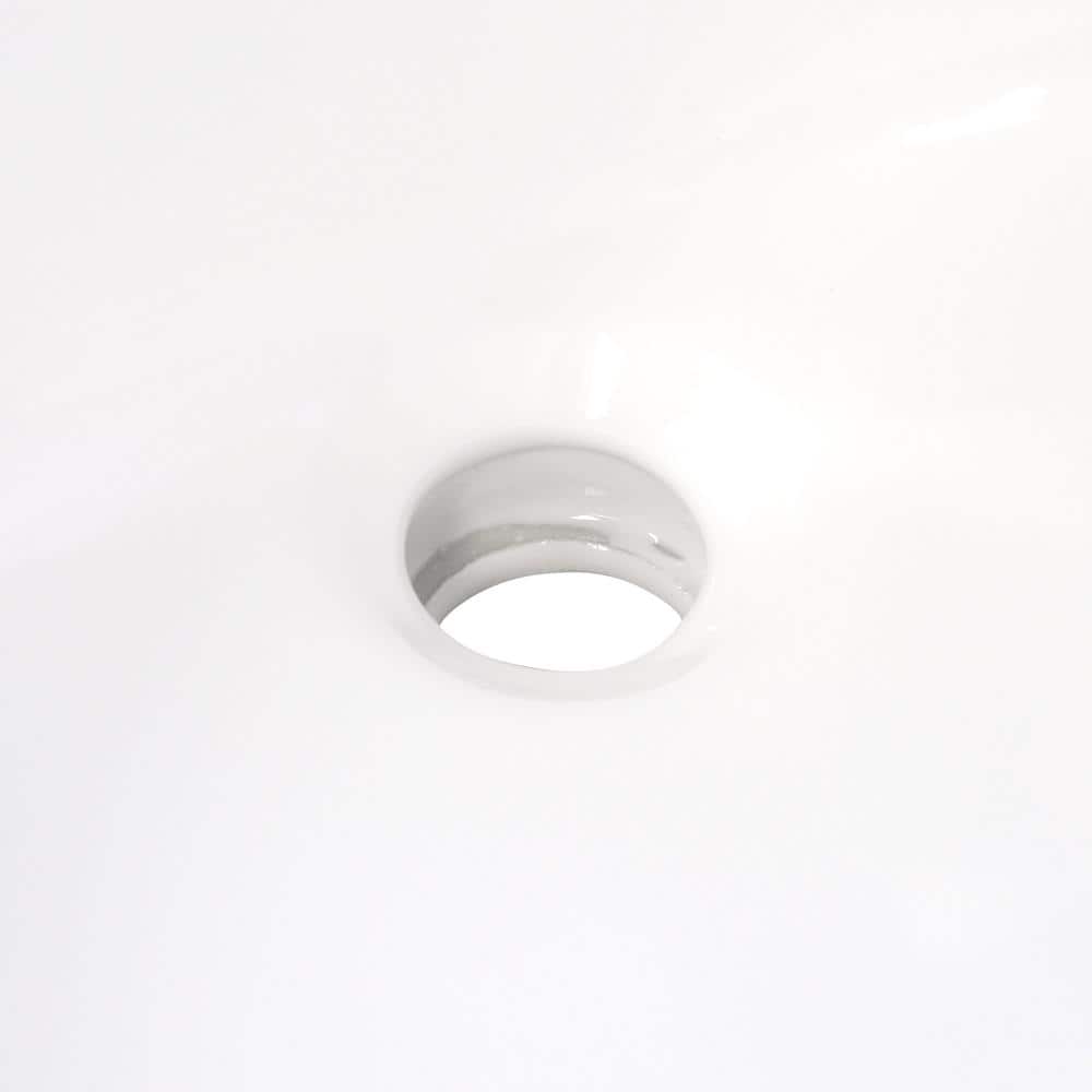 18'' Beige and White Vitreous China Oval Undermount Sink
