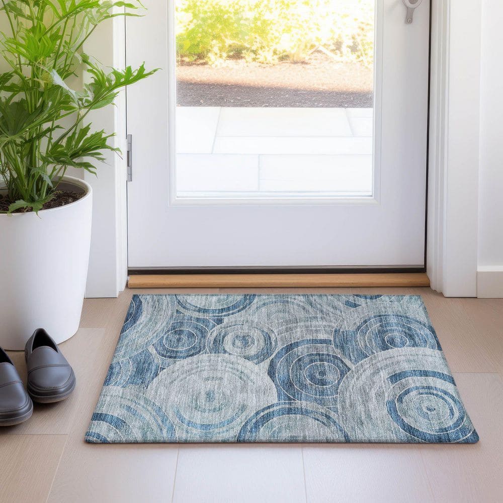 Chantille Machine Washable Indoor/Outdoor Abstract ACN1750 Blue 2 ft. x 3 ft. Accent Rug price history on PriceWatchPro