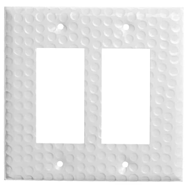 Monarch Abode White 2-Gang Decorator/Rocker Wall Plate (1-Pack)