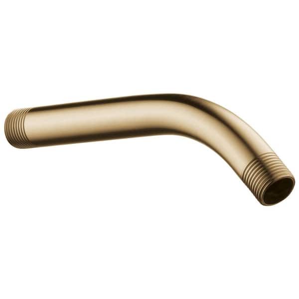 7 in. Curved Shower Arm in Champagne Bronze (Flange Not Included)