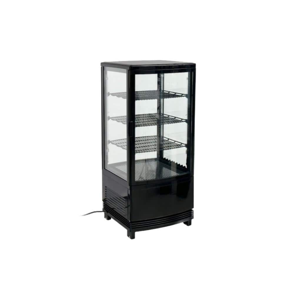 16 in. 3 cu. ft. Countertop Commercial Refrigerator Cooler Glass Display Beverage Cooler in White