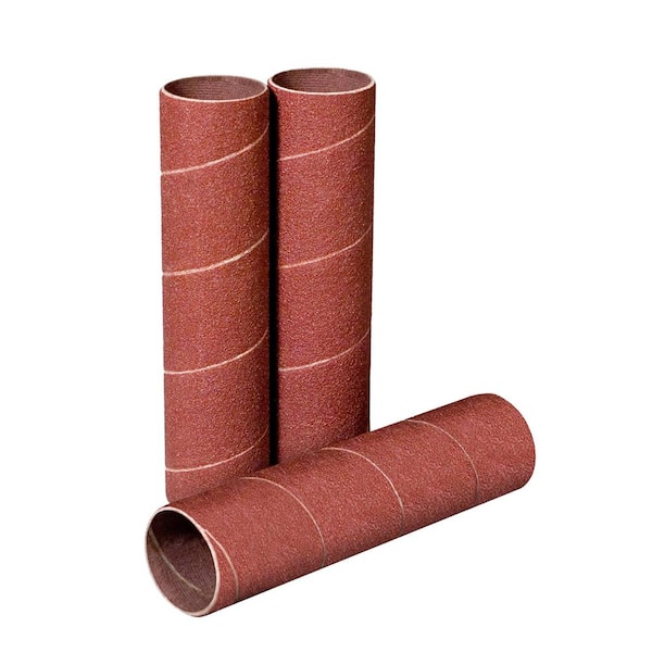 ‎POWERTEC 4-1/2 in. x 1 in. 120-Grit Sanding Sleeves (3-Pack)