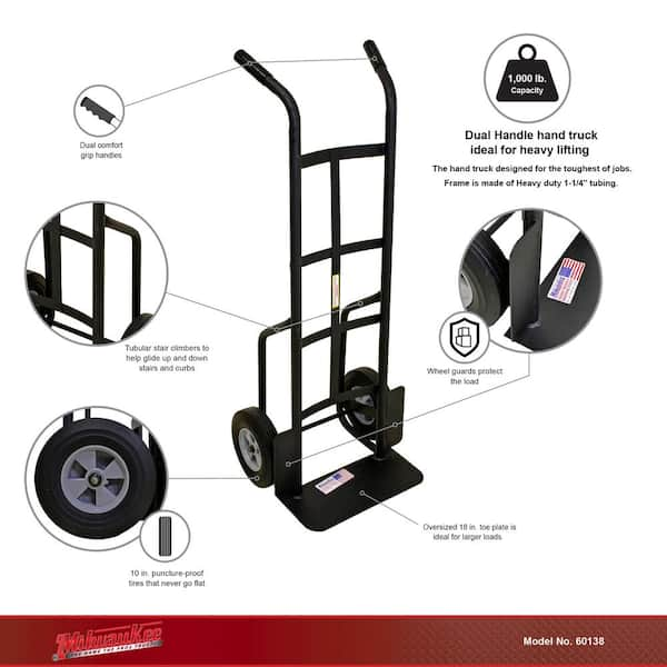 1,000 lbs. Capacity Dual-Handle Hand Truck