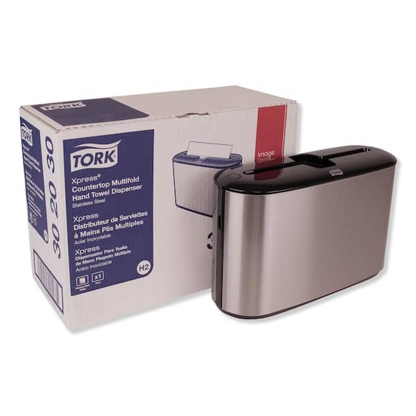Tork® Xpress® Countertop Towel Dispenser, Black/Stainless Steel
