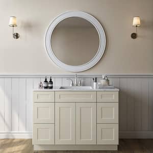 48 in.W X 21 in.D X 34.5 in.H Bath Vanity Cabinet without Top in Shaker Antique White