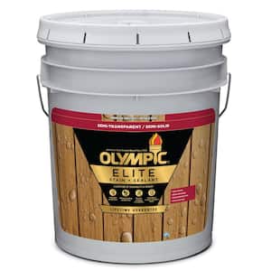 Elite 5 gal. American Chestnut Semi-Transparent Exterior Stain and Sealant in One Low VOC