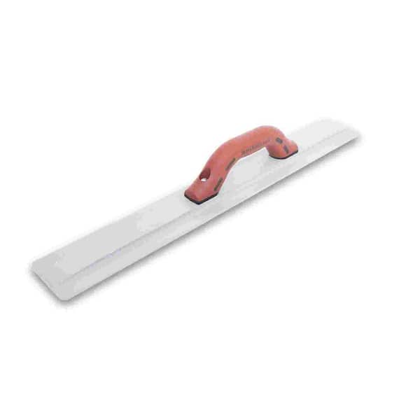 NVNOO 3.5 in. x 20 in. Beveled End Magnesium Hand Float with DuraSoft Handle and Cast Magnesium Blade, White