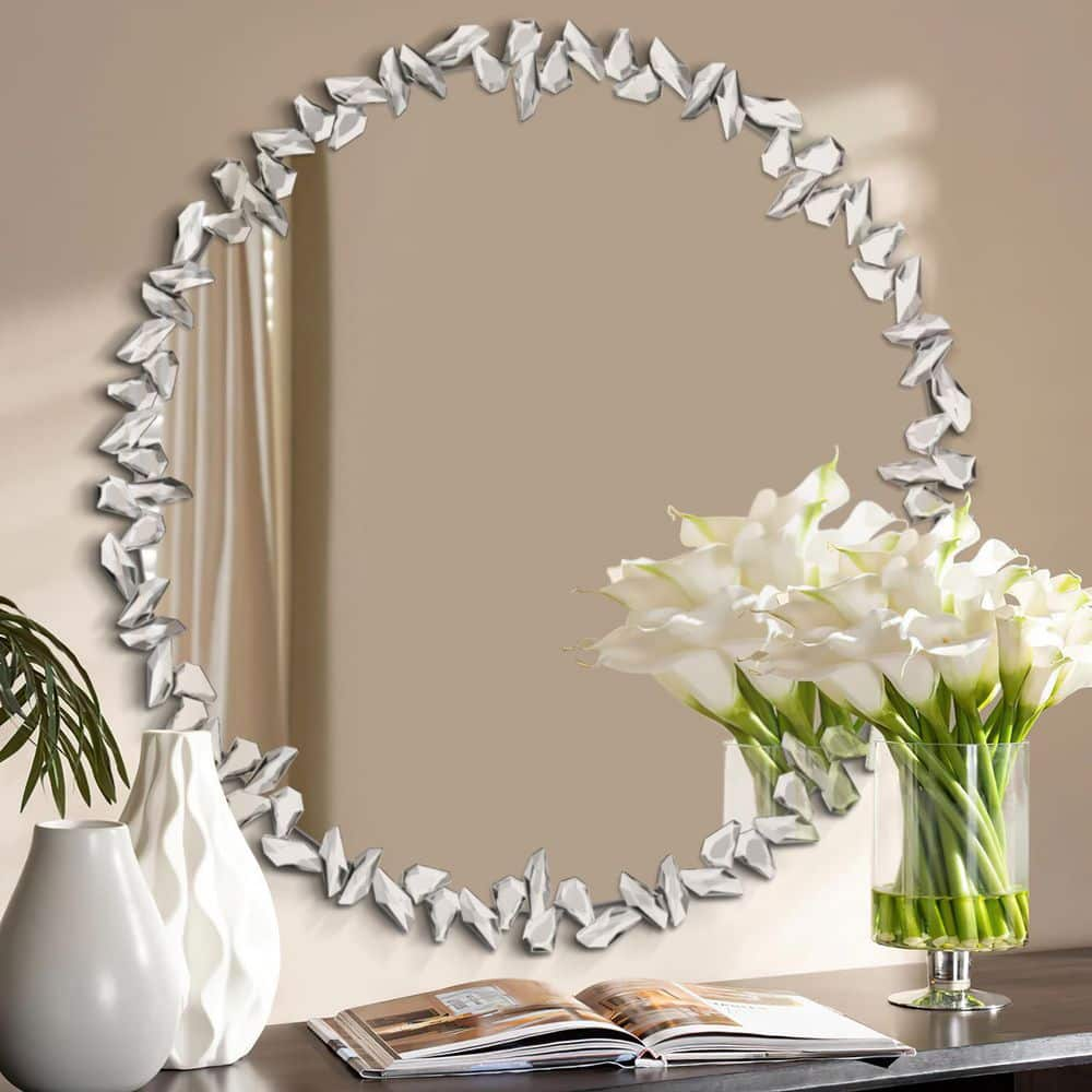 KOHROS 31.5 In. W X 31.5 In. H Round Decoration Wall Mounted Mirror ...