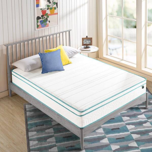 Zinus 10 in. Medium Hybrid Euro Top Full Memory Foam Spring Mattress