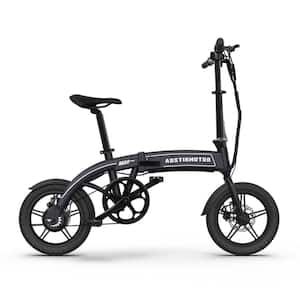 14 in. Black Lightweight Folding Electric Bike for Adult