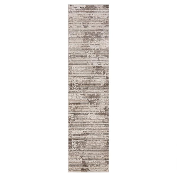 Mohawk Home Anderson Cream 1 ft. 11 in. x 8 ft. Modern Contemporary Abstract Runner Rug