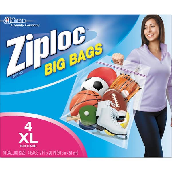 Ziploc 10 gal. XL Plastic Storage Bag with Double Zipper (32-Bag Pack)