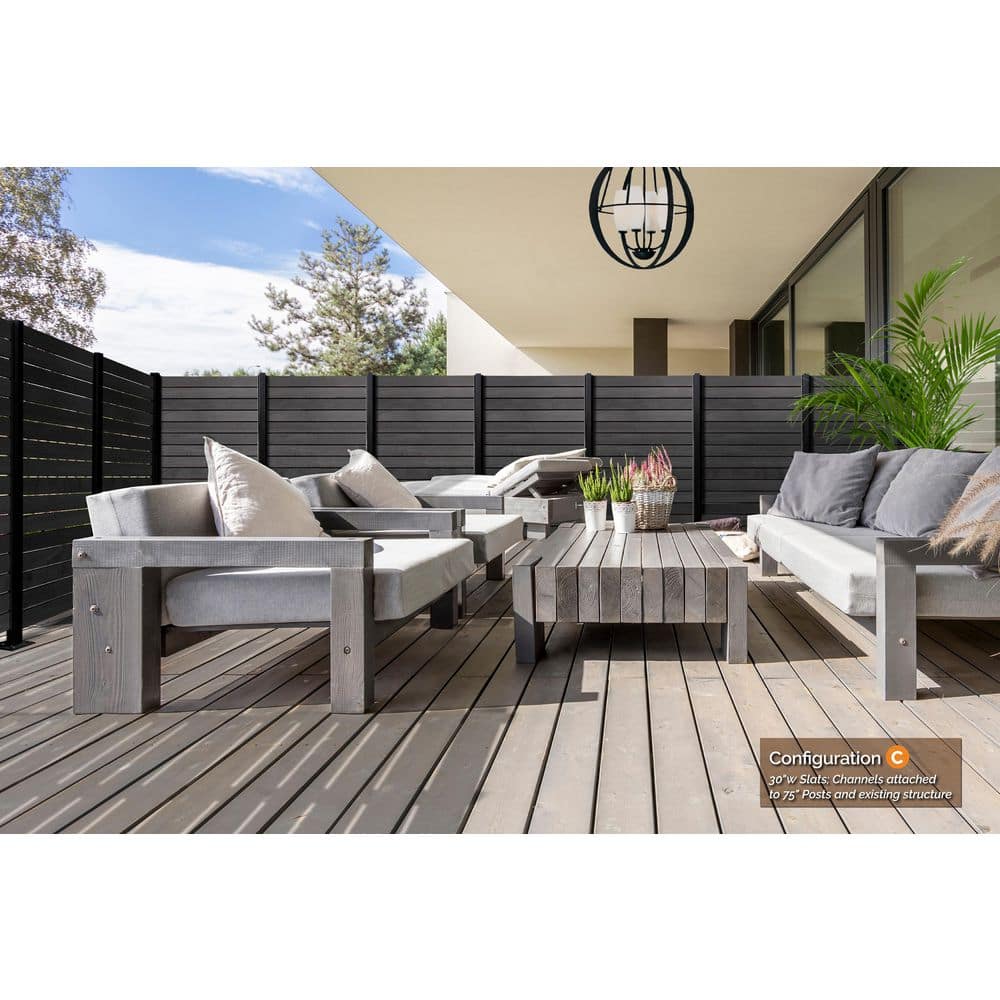 72” Galvanized Steel Adjustable Slat Fence Frame Kit