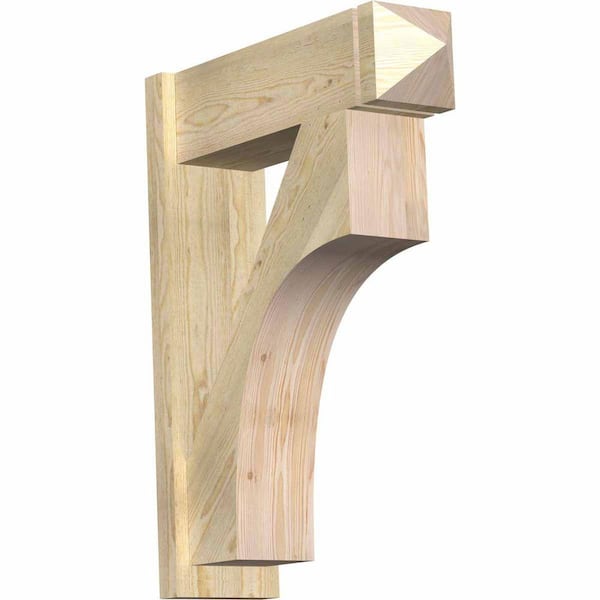 Ekena Millwork 8 in. x 34 in. x 26 in. Douglas Fir Westlake Arts and Crafts Rough Sawn Outlooker