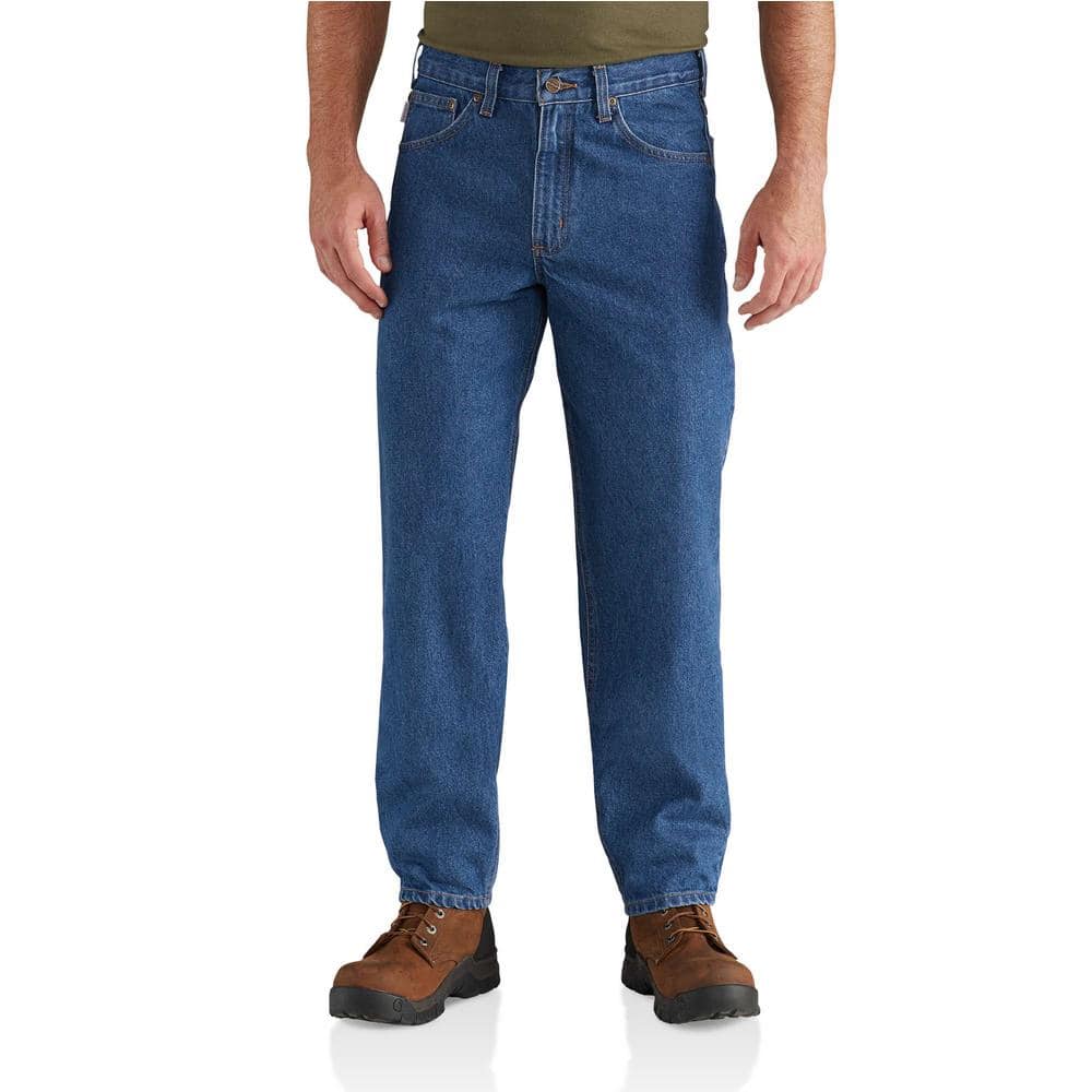 Carhartt Men's 36 in. x 30 in. Darkstone Cotton Tapered Leg Denim