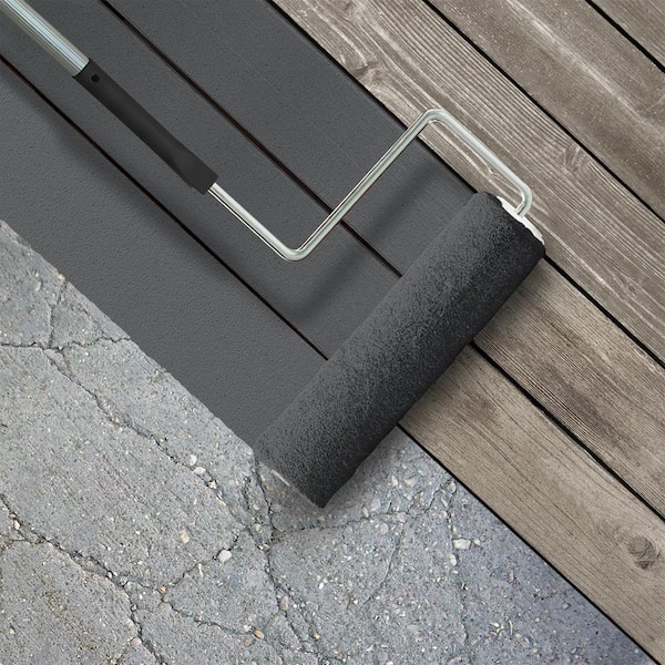 1 gal. #N500-6 Graphic Charcoal Textured Low-Lustre Enamel Interior/Exterior Porch and Patio Anti-Slip Floor Paint