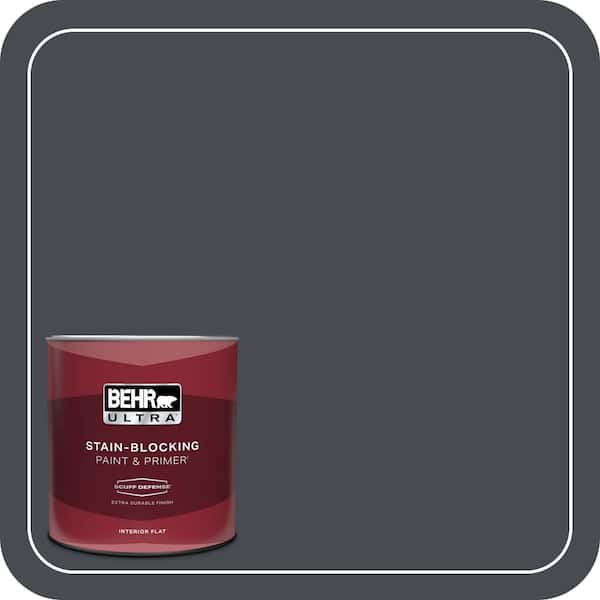 BEHR ULTRA 1 qt. Home Decorators Collection #HDC-CL-24 Black Ribbon Extra Durable Flat Interior Paint & Primer