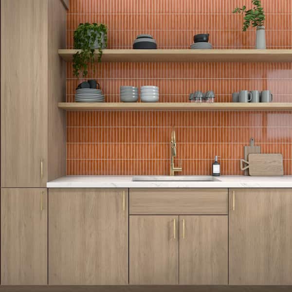 Artcrafted Cotto 11-1/2 in. x 10 in. Glazed Ceramic Straight Joint Mosaic Tile (8.3 sq. ft./case)