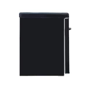 3.2 cu. ft. 27.79in. Compact Single Door Retro Mini Refrigerator-Freezer in black Frost Free with Inverter Technology