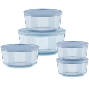 10-Piece Simply Store Tinted Round Storage Set w/Lids in Blue