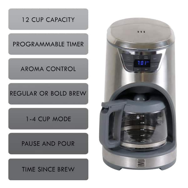 Kenmore 12-Cup Stainless Steel Commercial/Residential Drip Coffee Maker in  the Coffee Makers department at